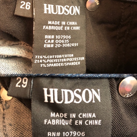 Hudson Collin Skinny Crop Raw Hem Size 26 NWT - Picture 6 of 8